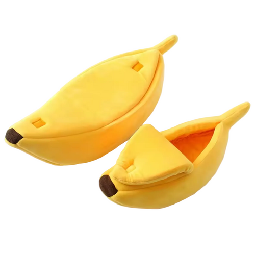 Banana-Shaped Cat Bed – Cozy & Fun Multicolor Pet Cushion