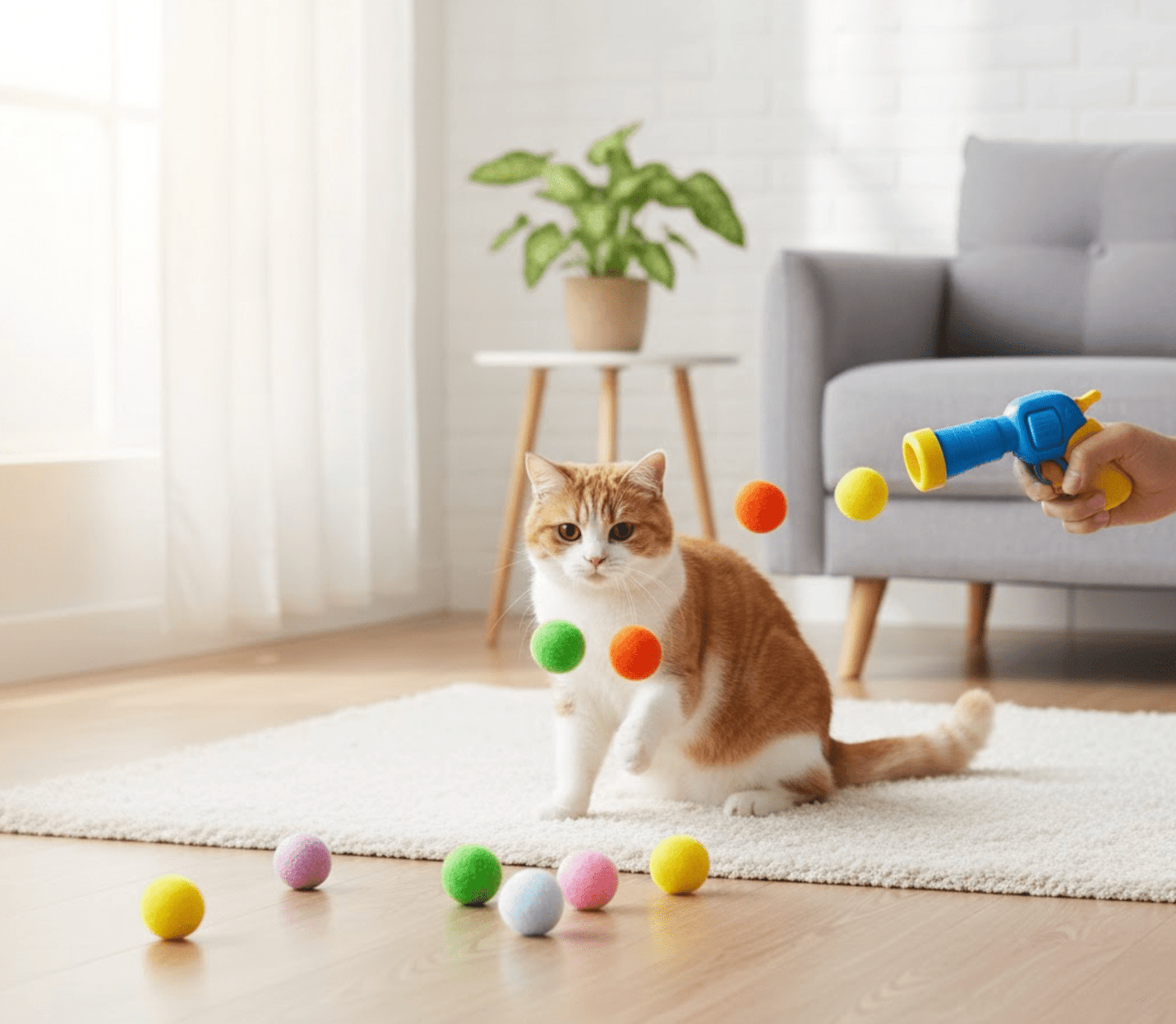 Petsify™ PounceLaunch: The Ultimate Interactive Fetch Toy for Cats